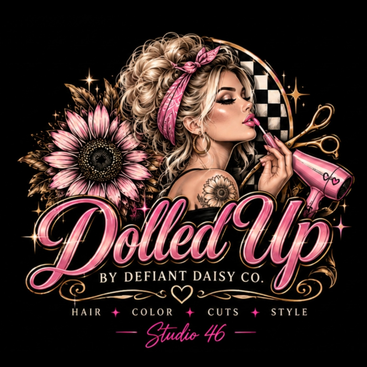 Dolled Up by Defiant Daisy clean logo